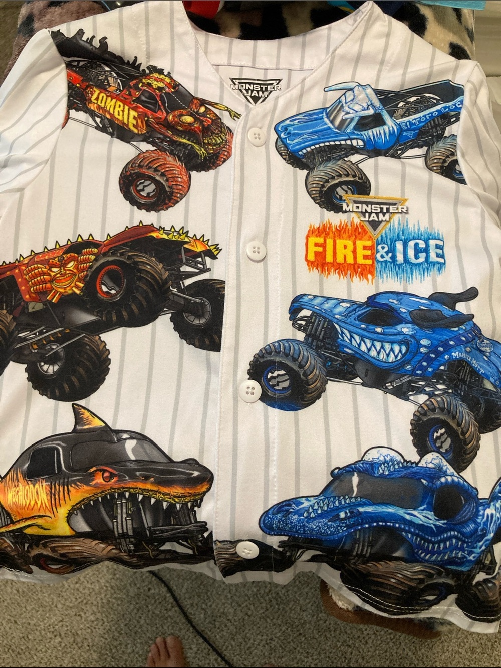 Monster Jam baseball t-ball shirt